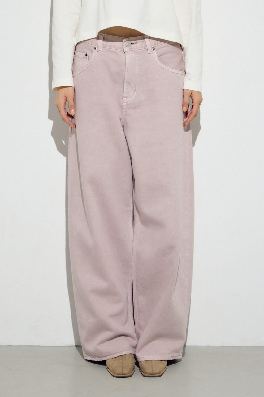 AZUL DENIM カラーワイドデニム PNK 25inch