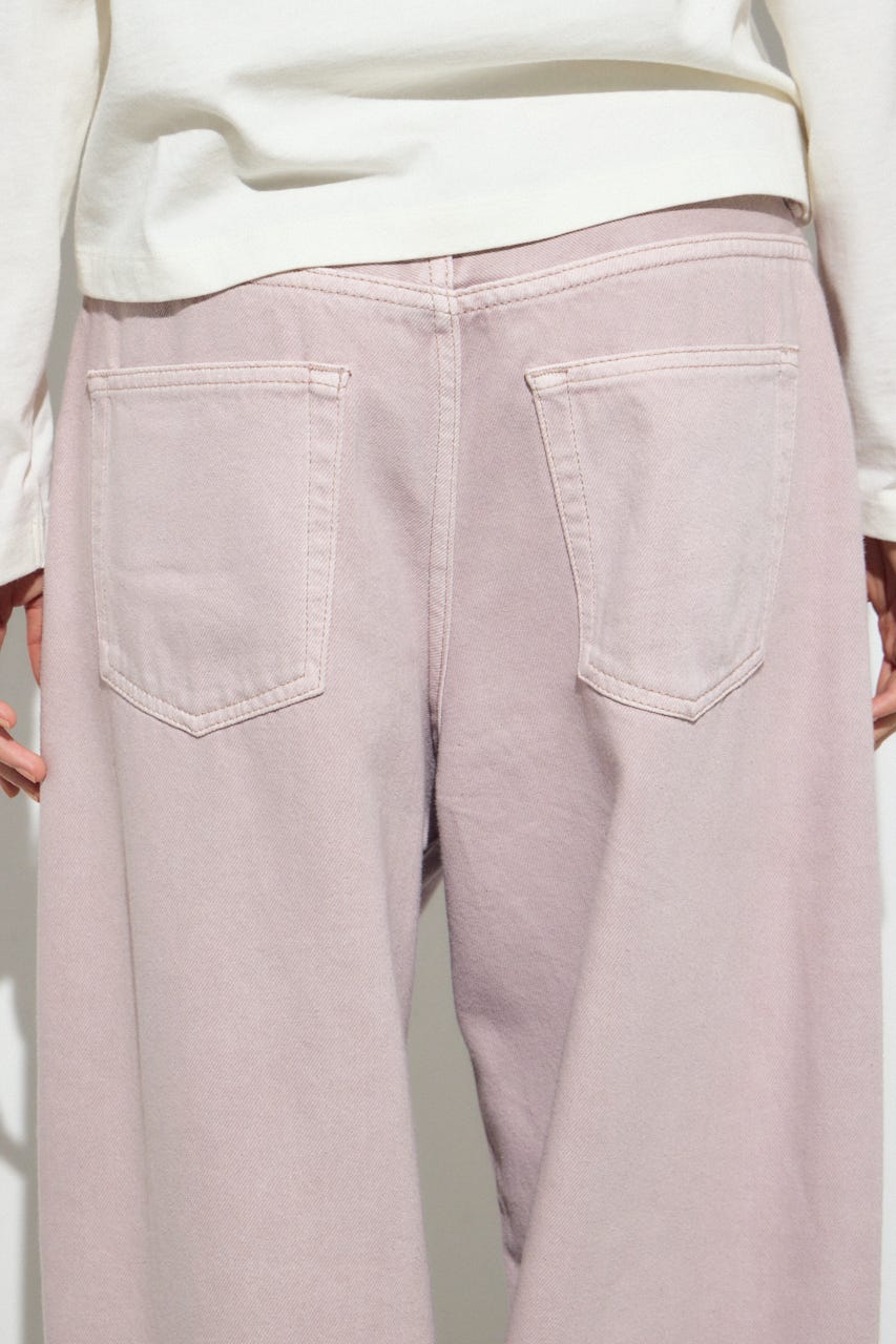 AZUL DENIM カラーワイドデニム PNK 25inch