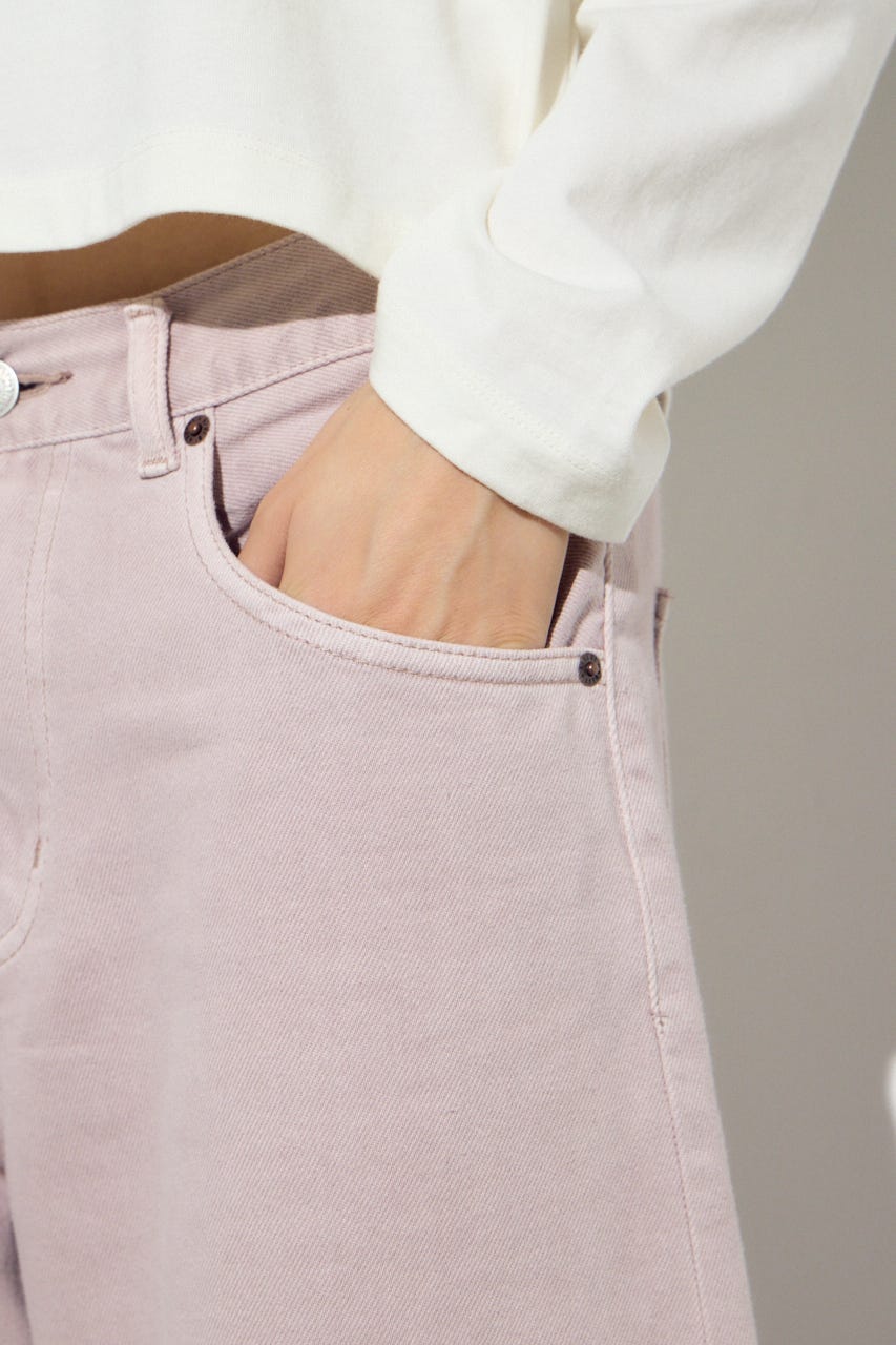 AZUL DENIM カラーワイドデニム PNK 25inch