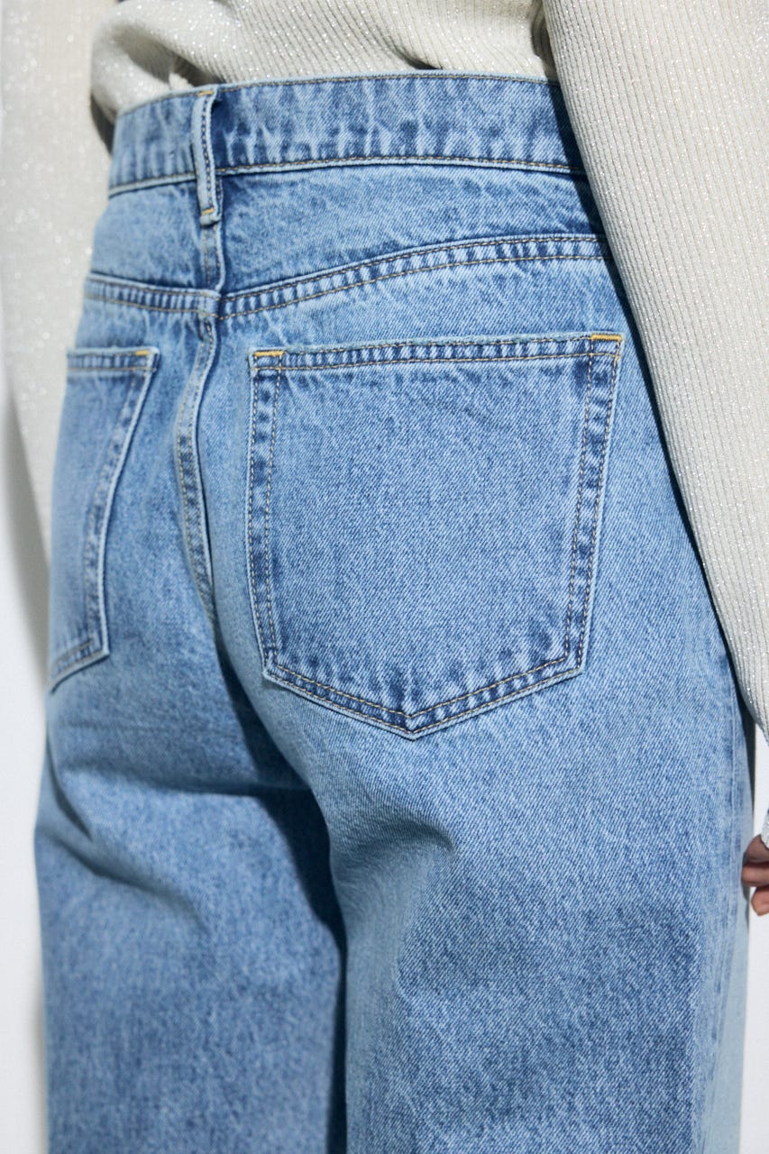 AZUL DENIM ストレートデニム ロング丈 L/BLU 24inch