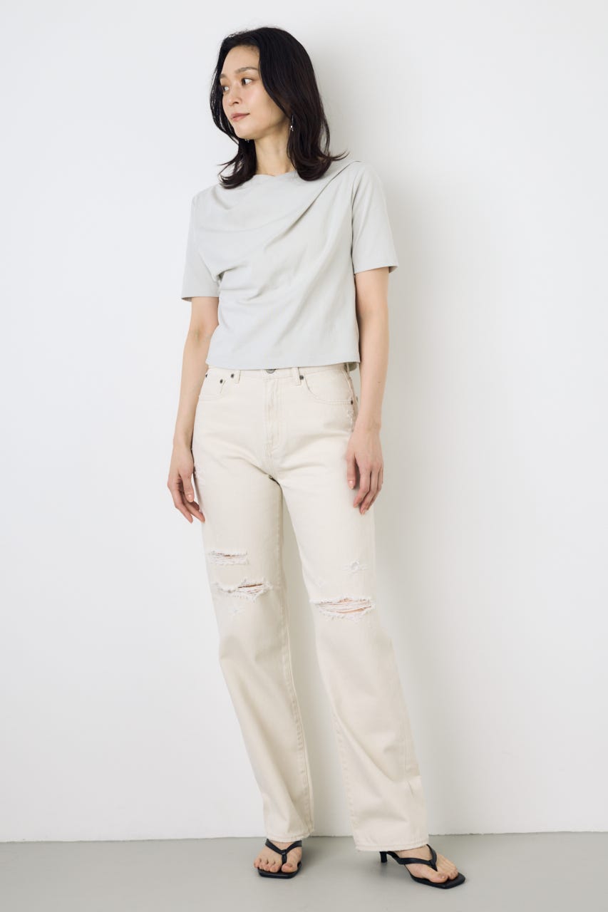 AZUL DENIM ダメージストレートデニム IVOY 27inch