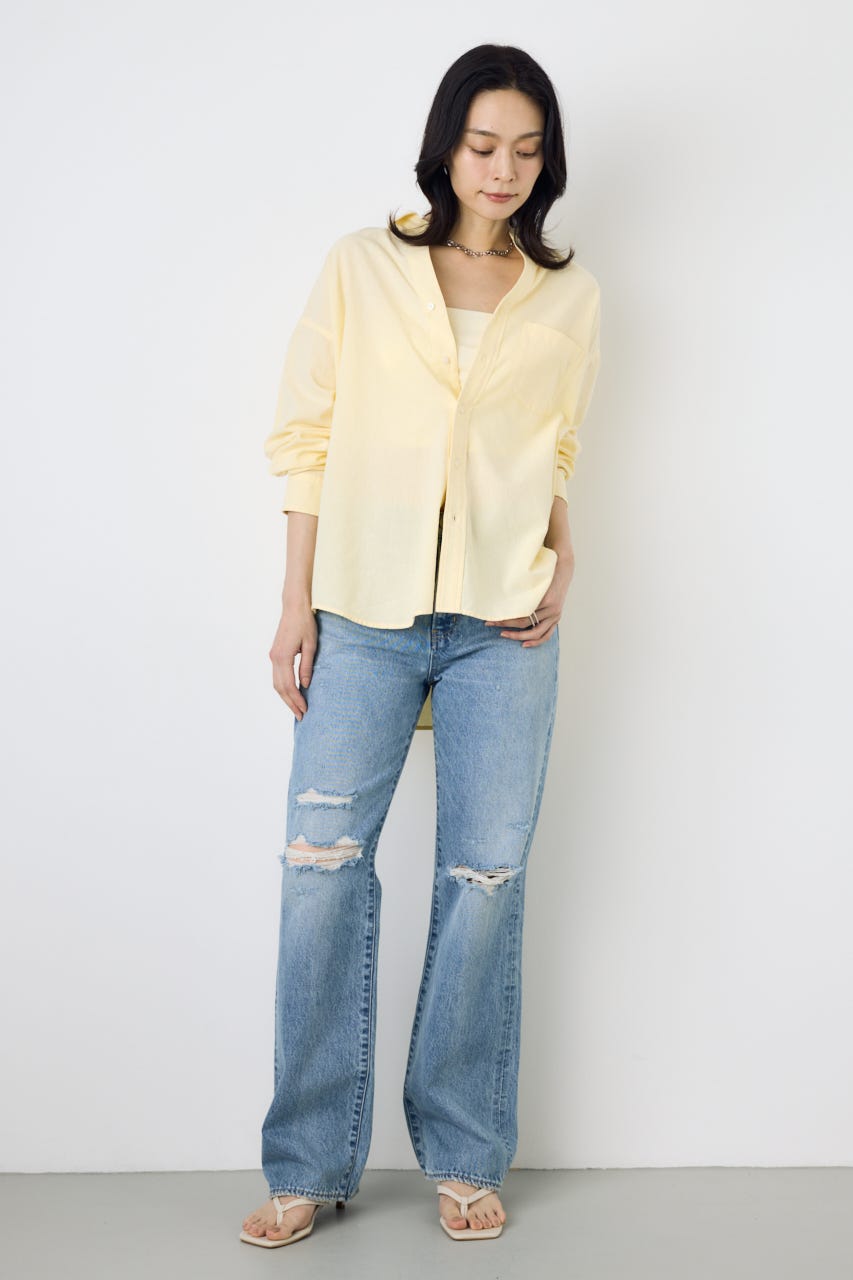 AZUL DENIM ダメージストレートデニム L/BLU 27inch