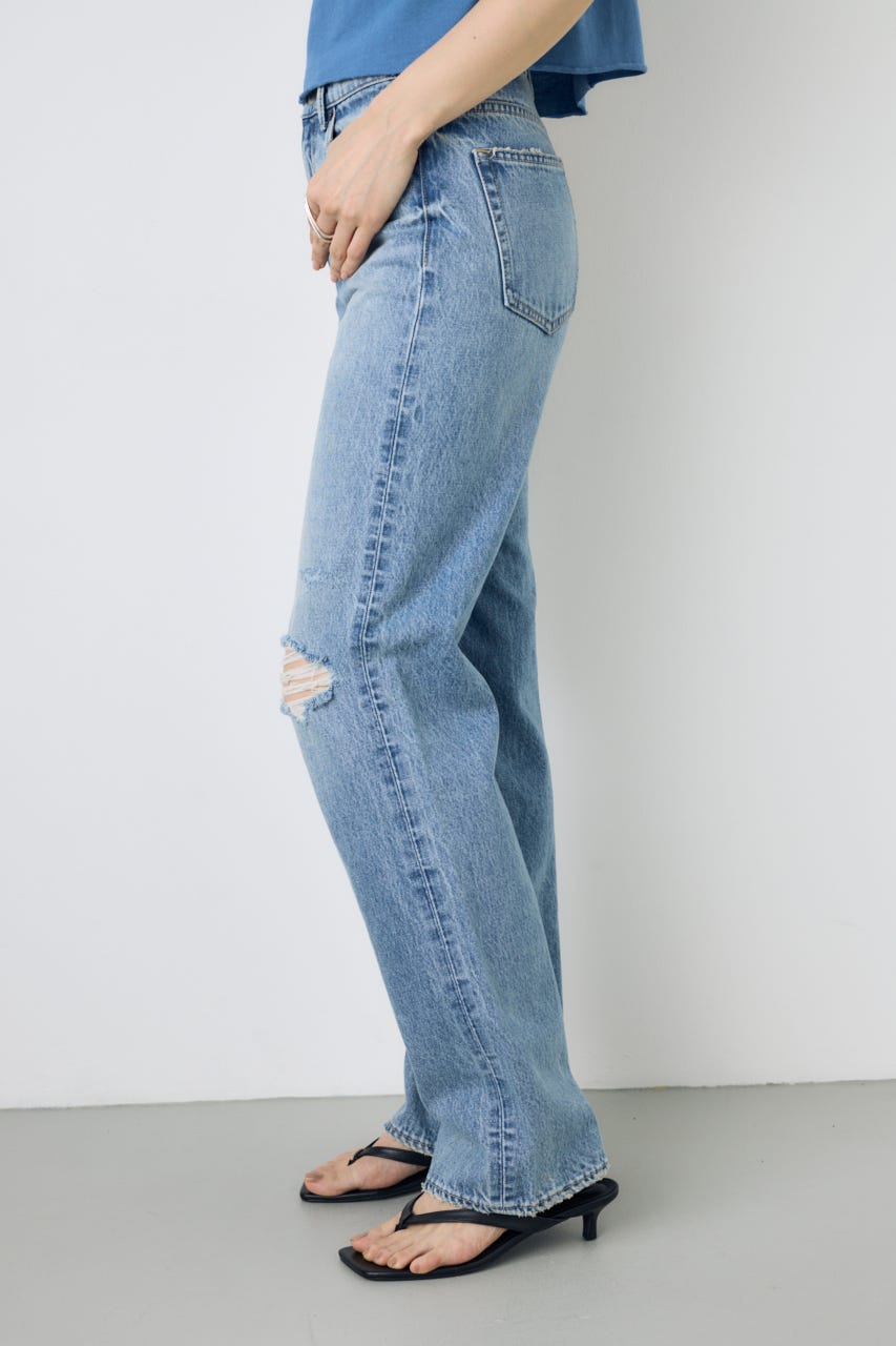 AZUL DENIM ダメージストレートデニム L/BLU 27inch