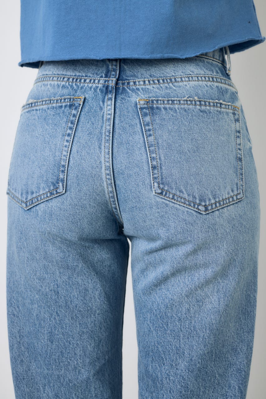 AZUL DENIM ダメージストレートデニム L/BLU 27inch