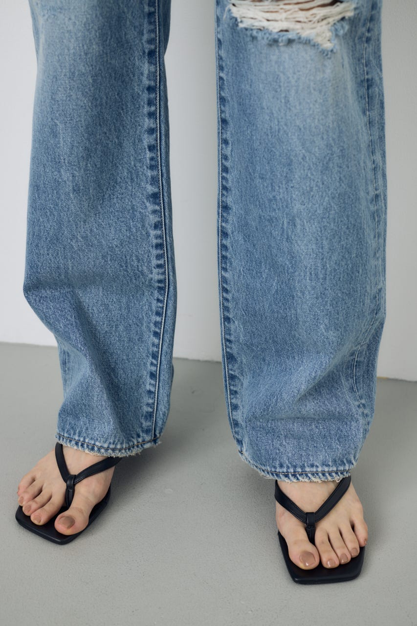 AZUL DENIM ダメージストレートデニム L/BLU 27inch