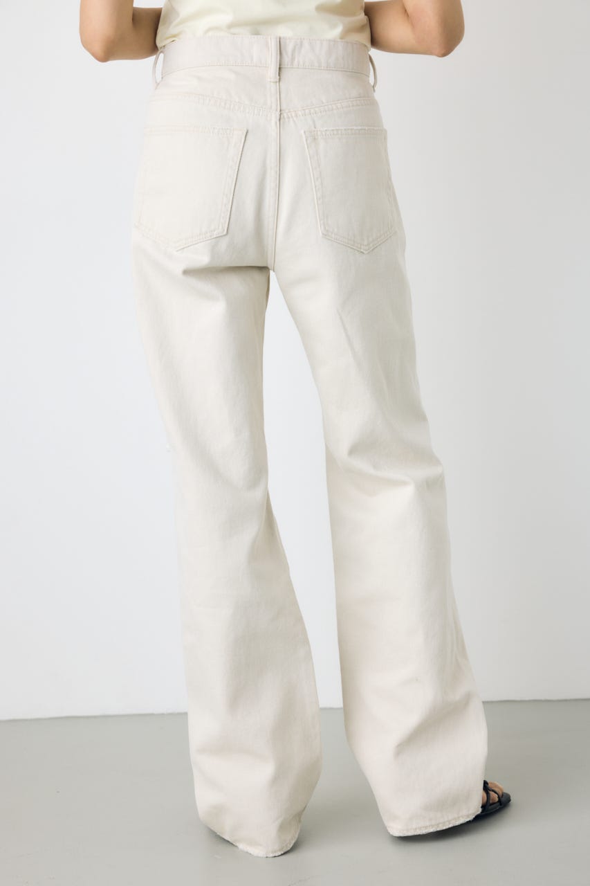 【WEB限定】AZUL DENIM ダメージストレートデニム ロング丈 IVOY 25inch