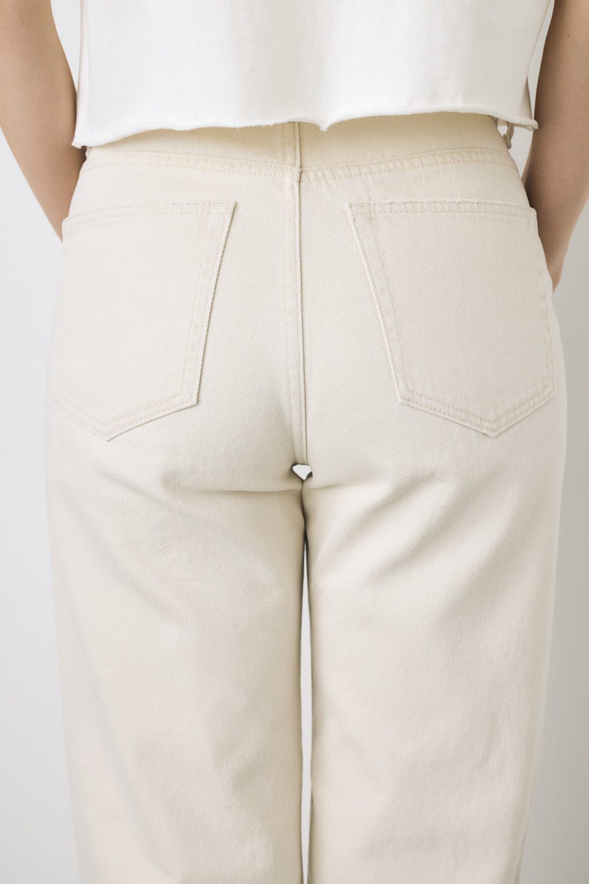 【WEB限定】AZUL DENIM ダメージストレートデニム ロング丈 IVOY 25inch