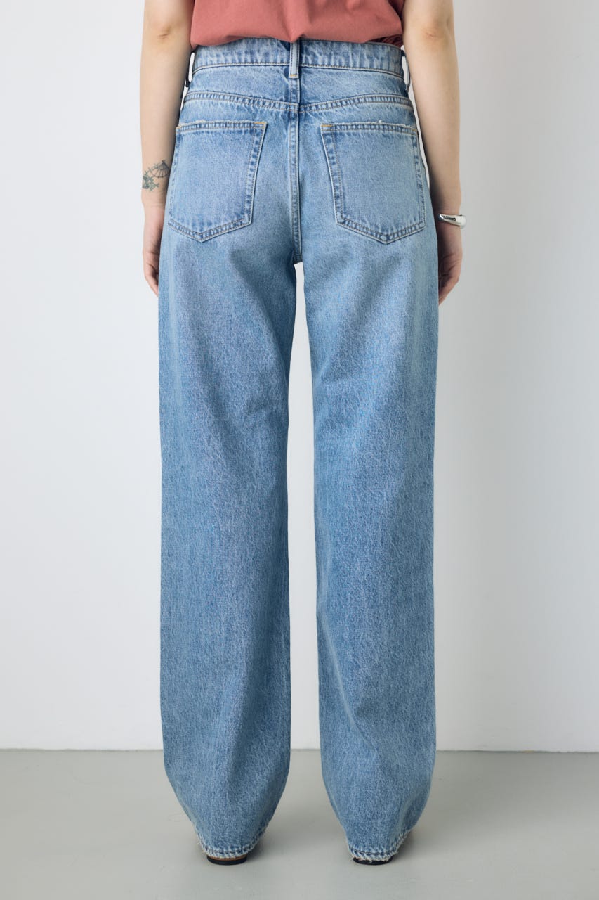 【WEB限定】AZUL DENIM ダメージストレートデニム ロング丈 L/BLU 25inch