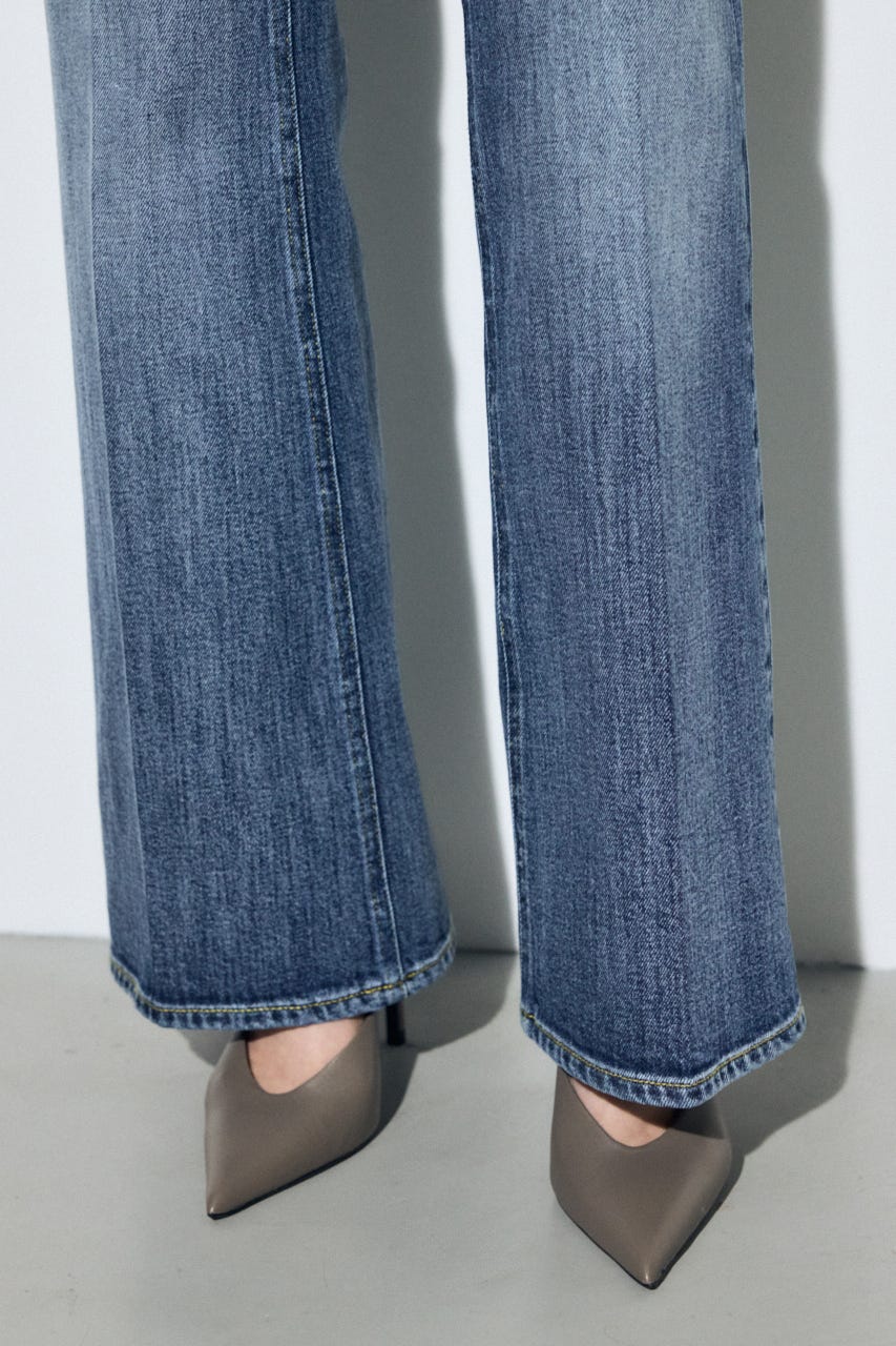 AZUL DENIM センタープレスフレアデニム BLU 25inch