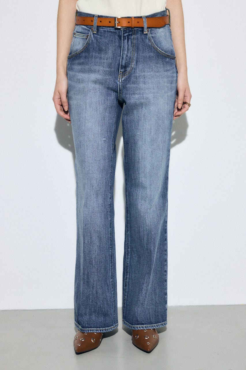 AZUL DENIM センタープレスフレアデニム BLU 25inch