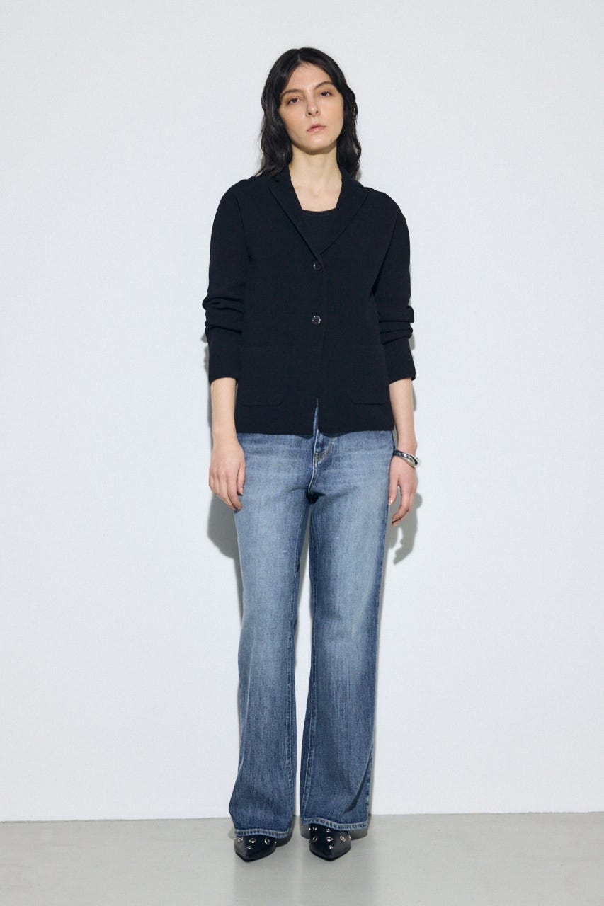 AZUL DENIM センタープレスフレアデニム BLU 25inch