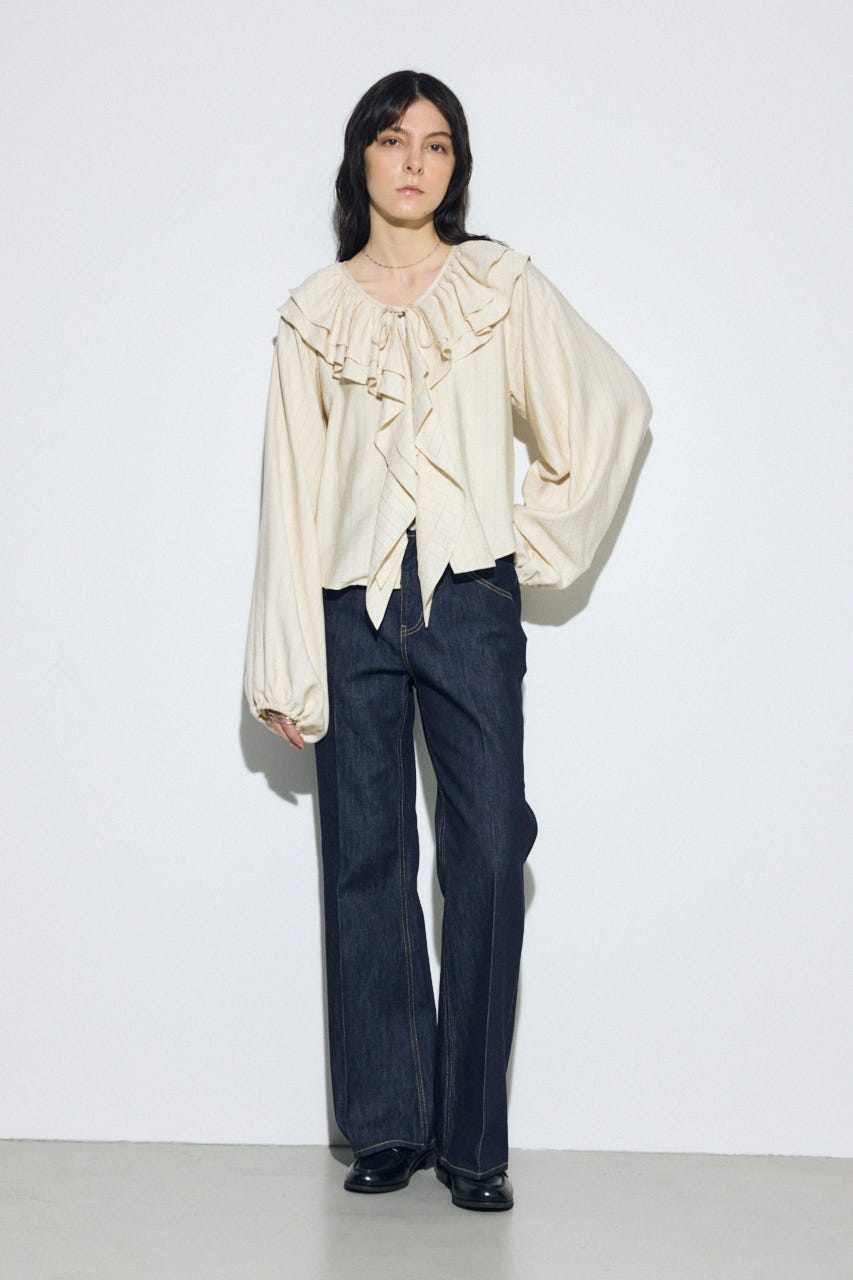 AZUL DENIM センタープレスフレアデニム One Wash 24inch