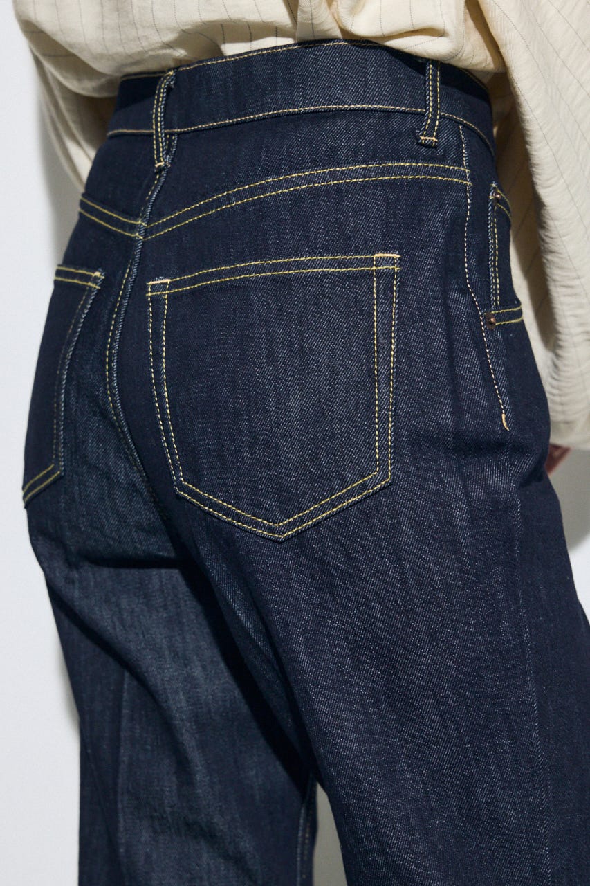 AZUL DENIM センタープレスフレアデニム ロング丈 One Wash 27inch