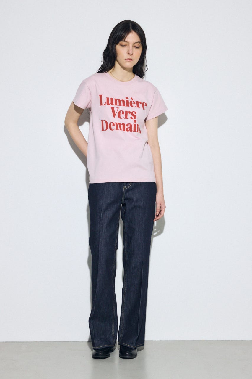 AZUL DENIM センタープレスフレアデニム ショート丈 One Wash 25inch