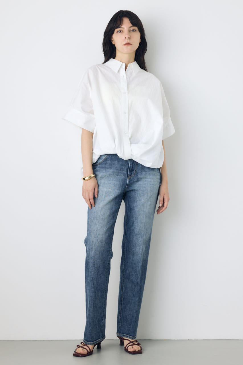 AZUL DENIM センタープレスストレートデニム BLU 25inch