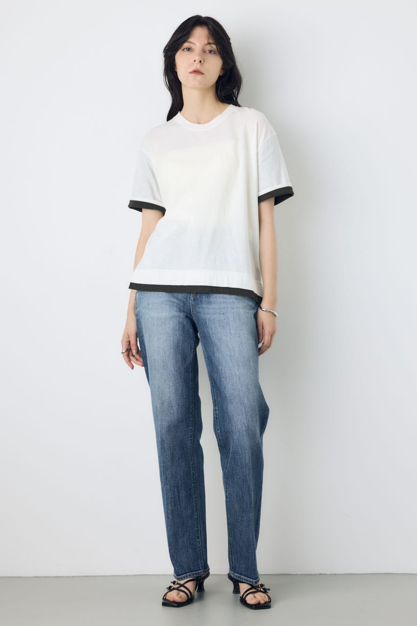 AZUL DENIM センタープレスストレートデニム BLU 25inch