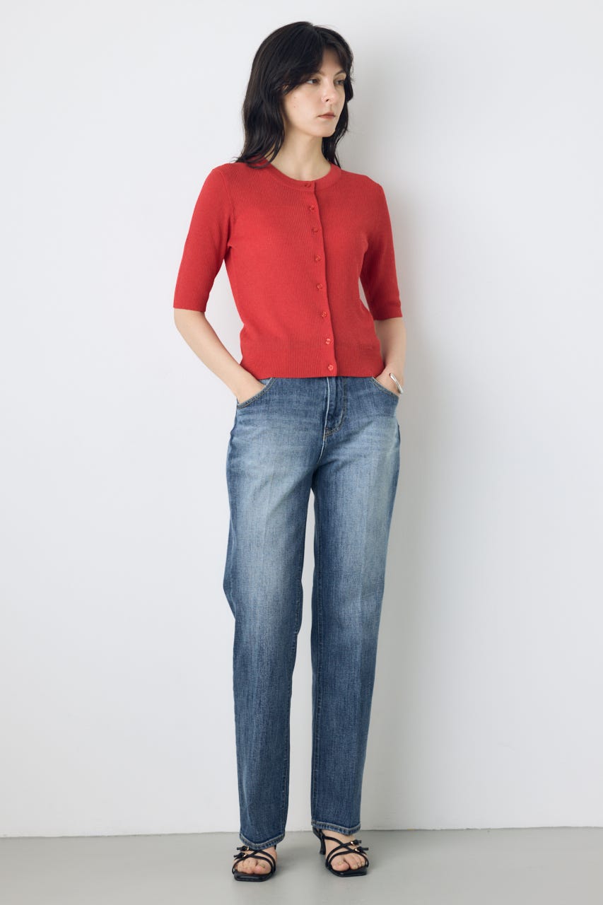 AZUL DENIM センタープレスストレートデニム BLU 25inch