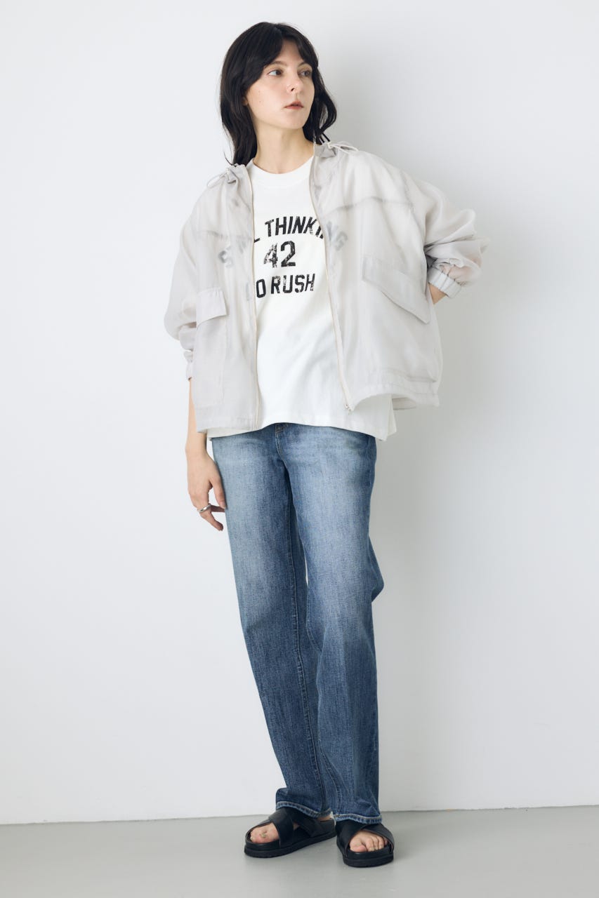 AZUL DENIM センタープレスストレートデニム BLU 25inch