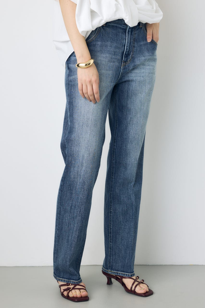 AZUL DENIM センタープレスストレートデニム BLU 25inch