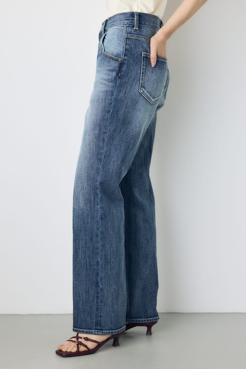 AZUL DENIM センタープレスストレートデニム BLU 25inch