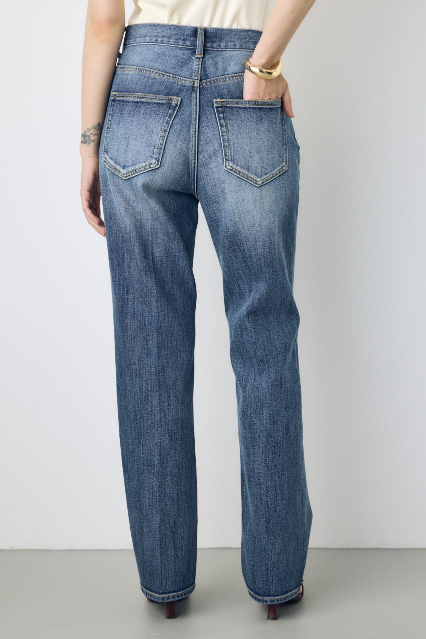 AZUL DENIM センタープレスストレートデニム BLU 25inch