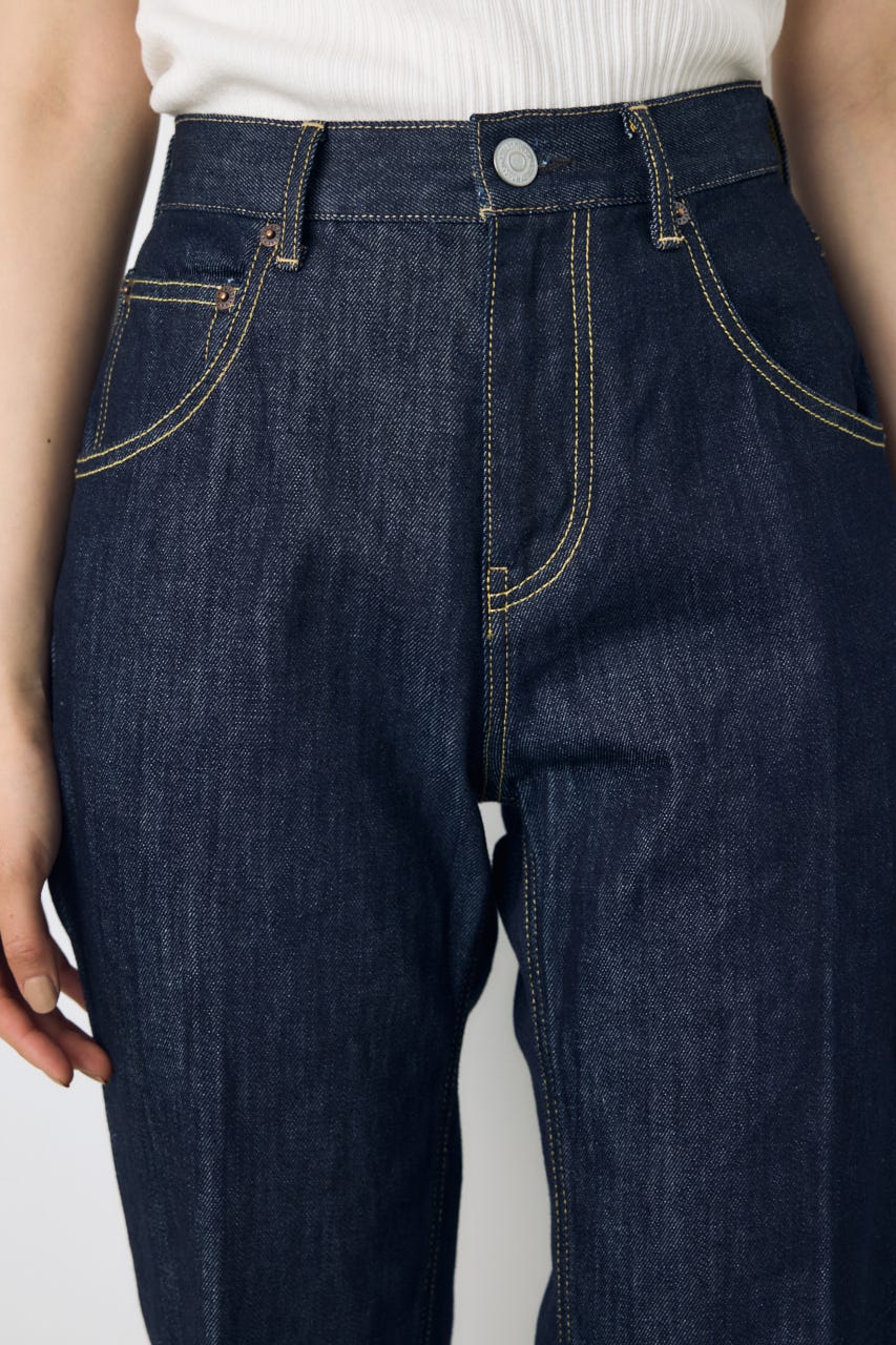 【WEB限定】AZUL DENIM センタープレスストレートデニム ロング丈 One Wash 27inch