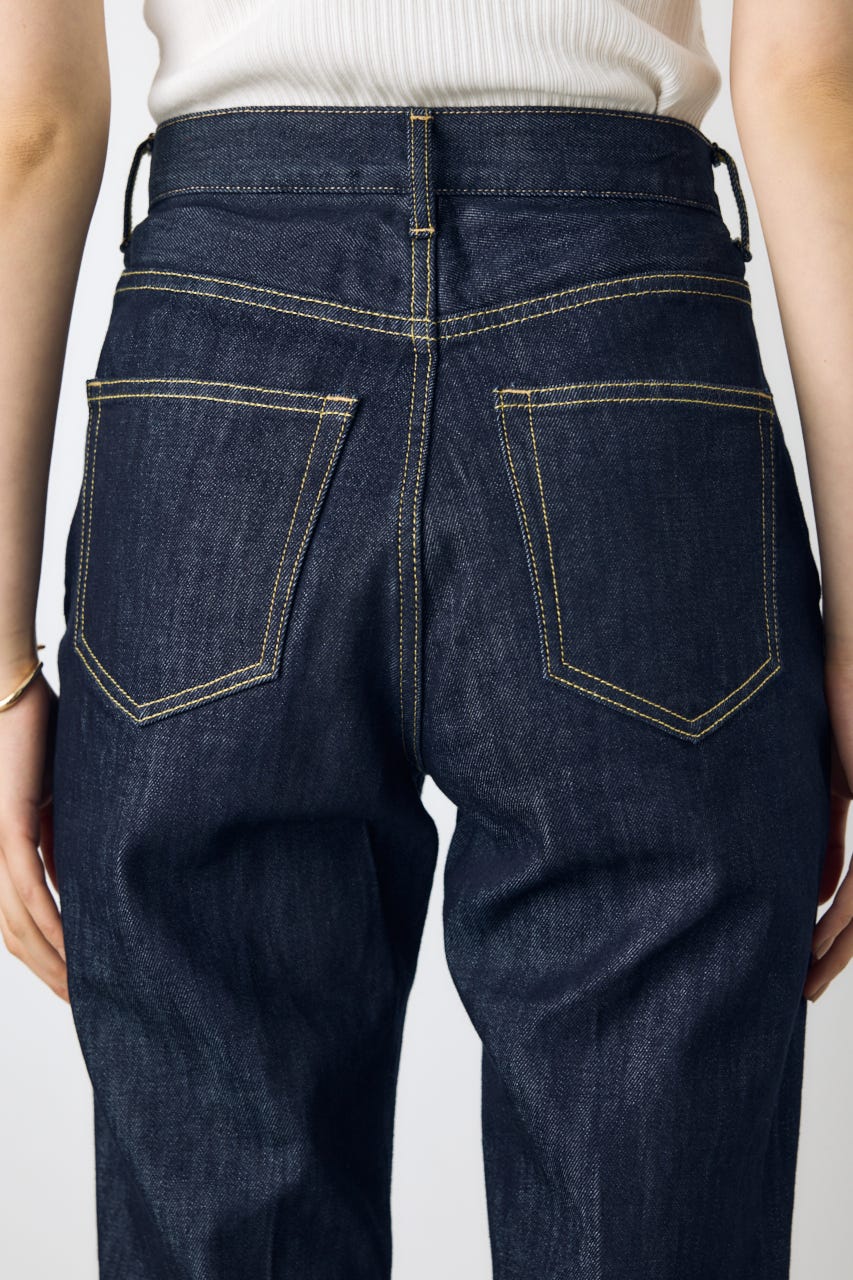 【WEB限定】AZUL DENIM センタープレスストレートデニム ロング丈 One Wash 27inch