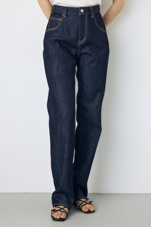 【WEB限定】AZUL DENIM センタープレスストレートデニム ロング丈