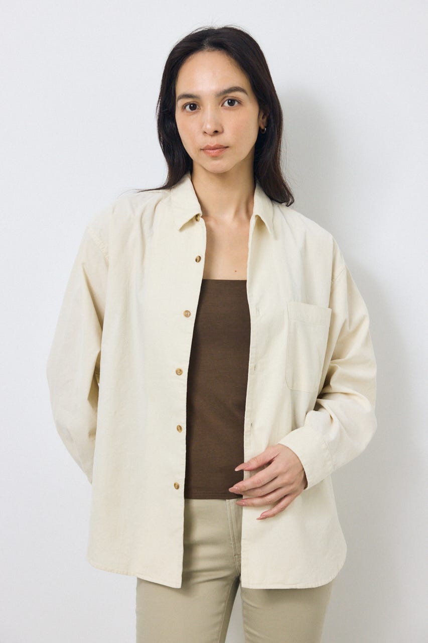 コーデュロイリラックスポケットシャツ IVOY FREE