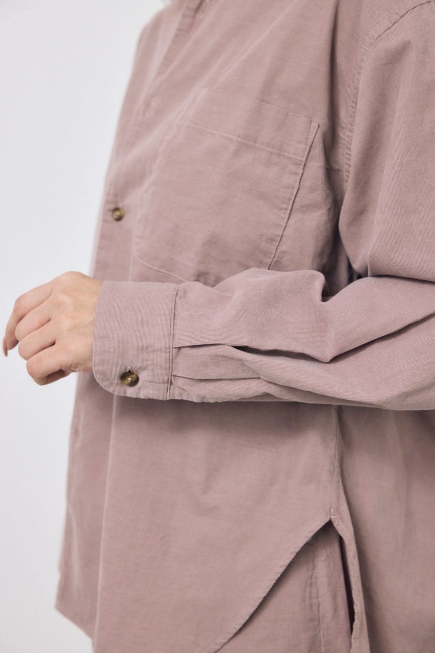 コーデュロイリラックスポケットシャツ L/PNK FREE