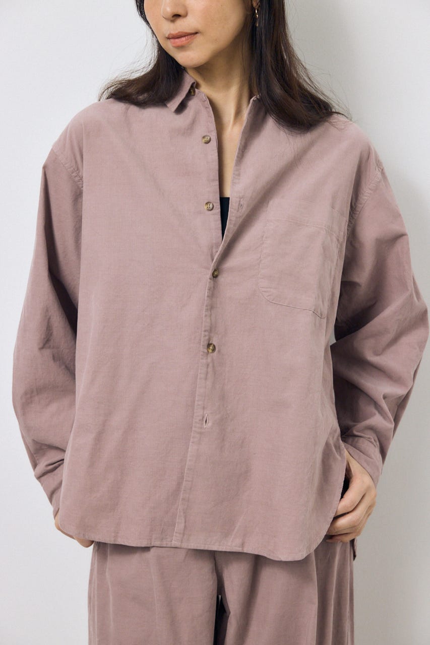 コーデュロイリラックスポケットシャツ L/PNK FREE