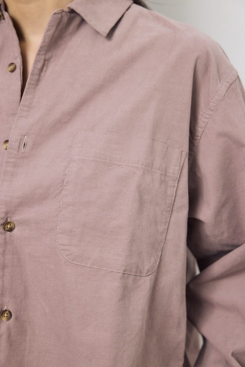 コーデュロイリラックスポケットシャツ L/PNK FREE