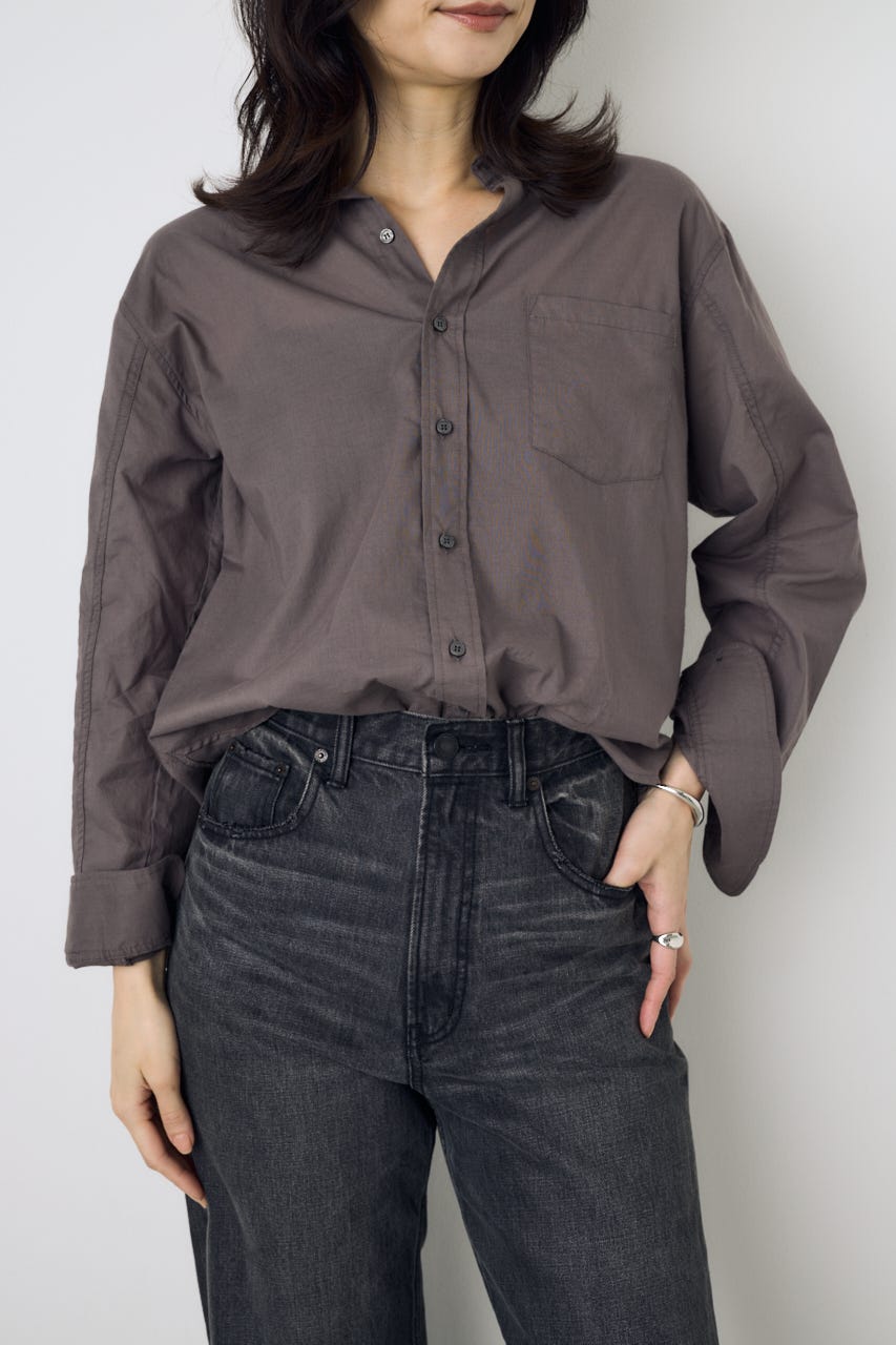 ベーシックコットンシアーシャツ C.GRY S