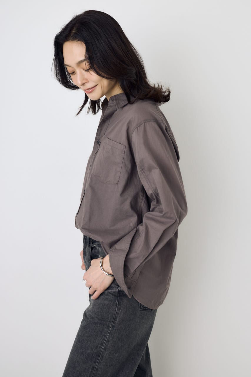 ベーシックコットンシアーシャツ C.GRY S