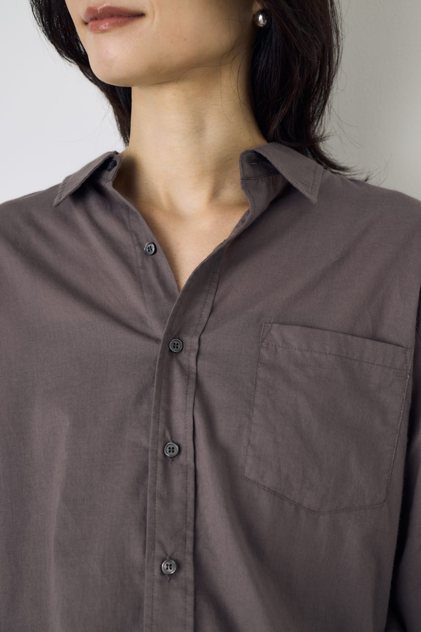 ベーシックコットンシアーシャツ C.GRY S