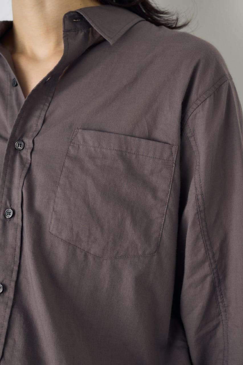 ベーシックコットンシアーシャツ C.GRY S