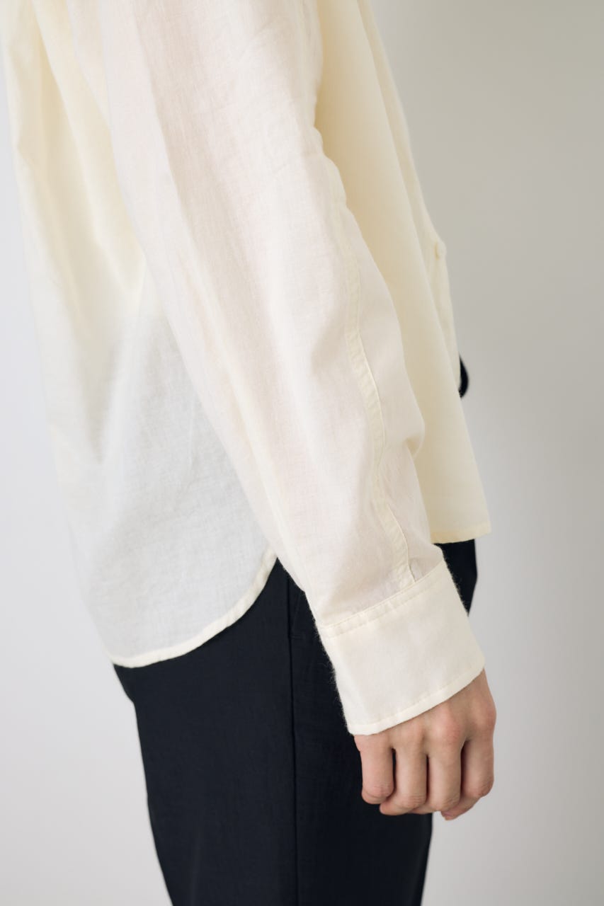 ベーシックコットンシアーシャツ IVOY S