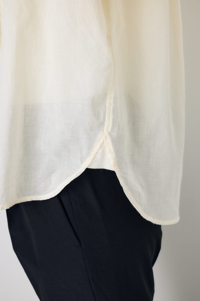 ベーシックコットンシアーシャツ IVOY S