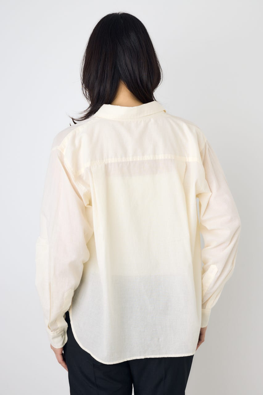 ベーシックコットンシアーシャツ IVOY S