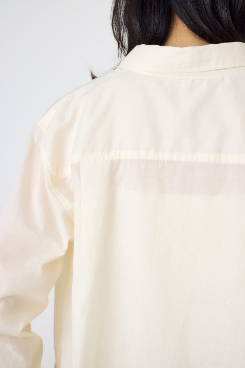 ベーシックコットンシアーシャツ IVOY S