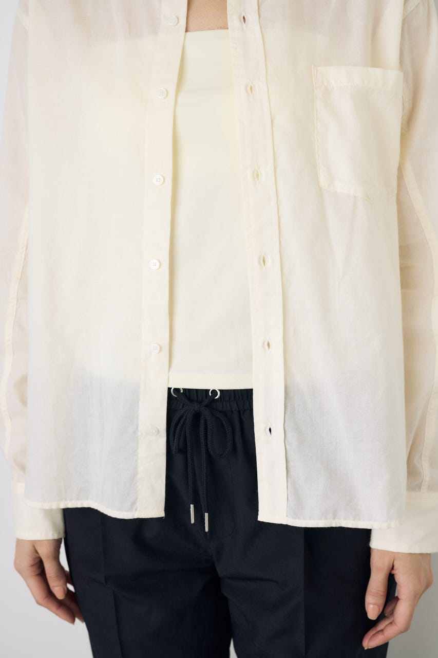 ベーシックコットンシアーシャツ IVOY S