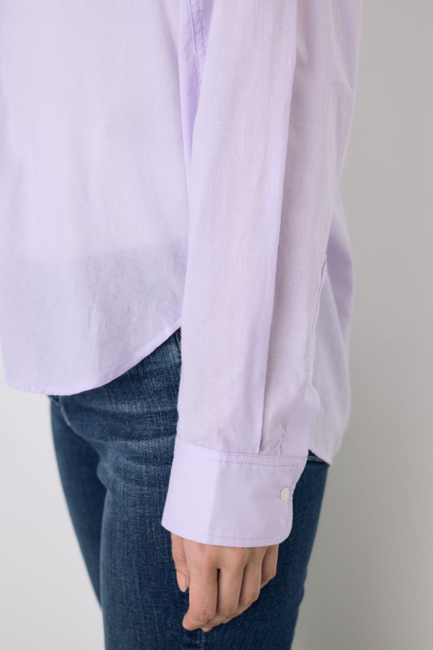 ベーシックコットンシアーシャツ L/PUR M