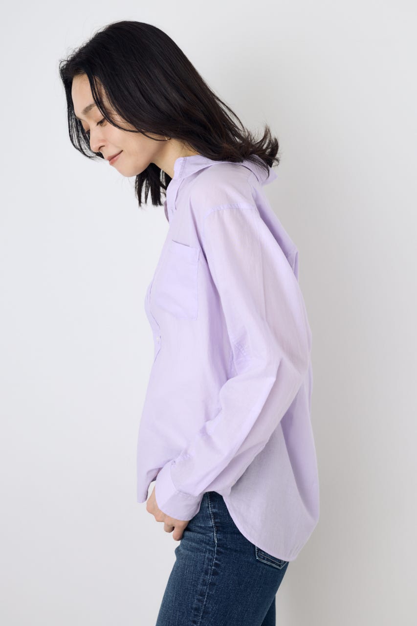 ベーシックコットンシアーシャツ L/PUR M
