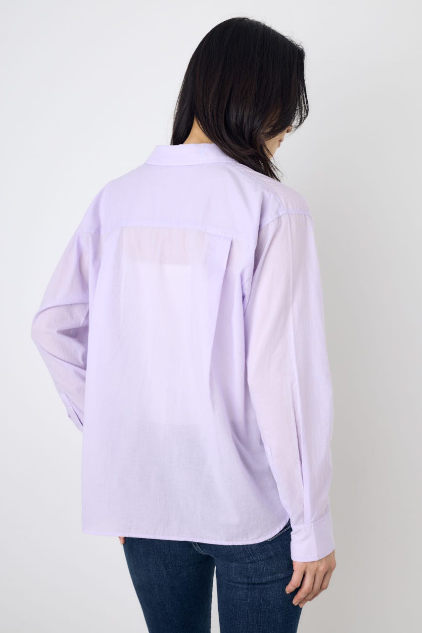 ベーシックコットンシアーシャツ L/PUR M