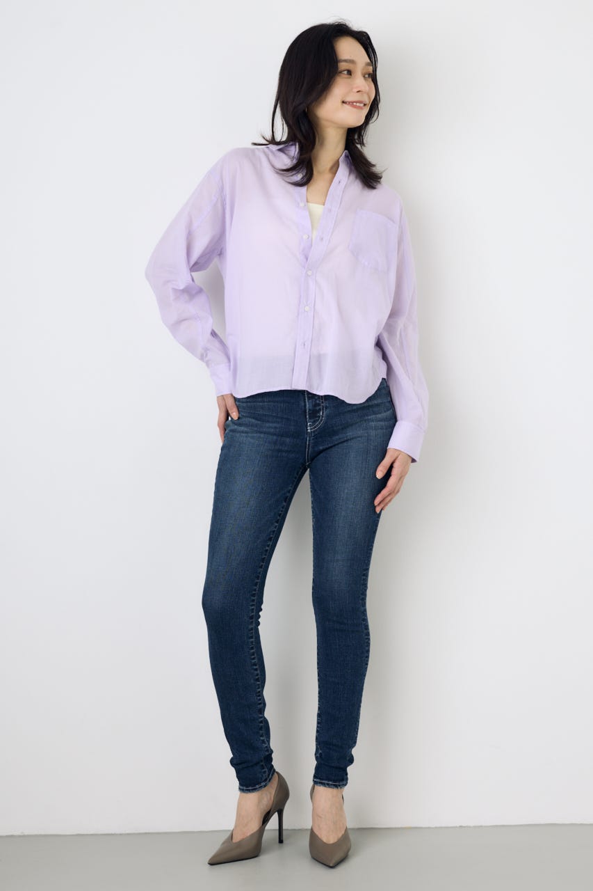 ベーシックコットンシアーシャツ L/PUR M