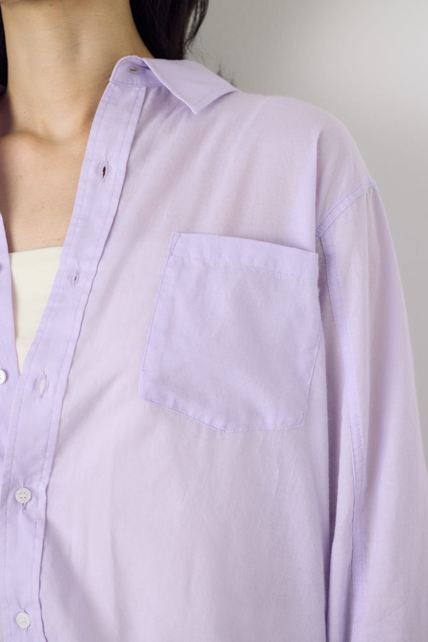ベーシックコットンシアーシャツ L/PUR M