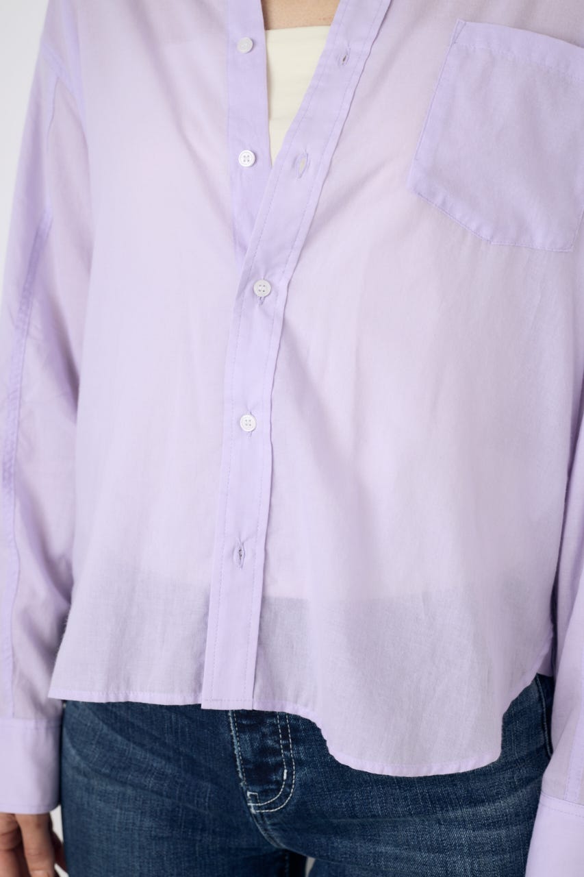ベーシックコットンシアーシャツ L/PUR M