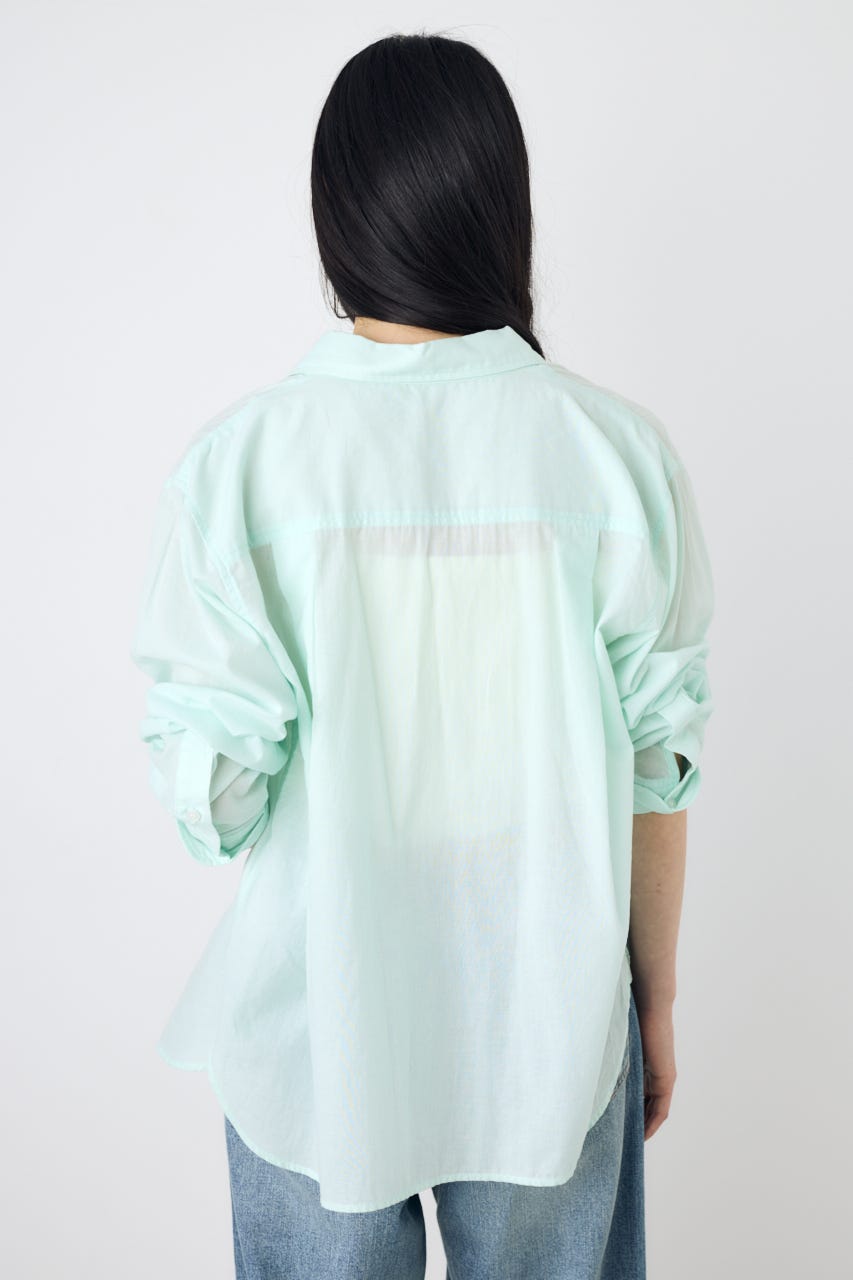 ベーシックコットンシアーシャツ MINT M