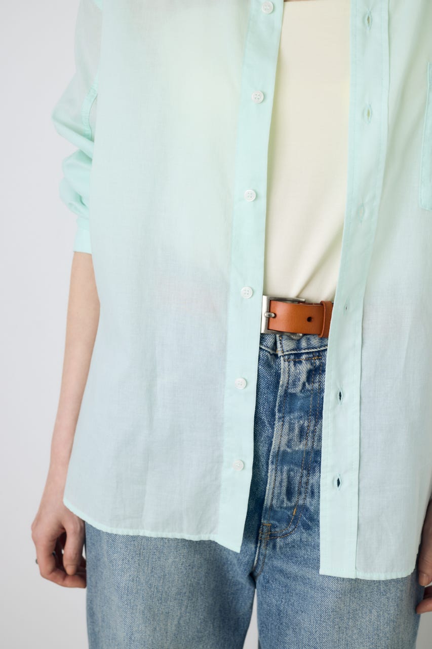 ベーシックコットンシアーシャツ MINT M
