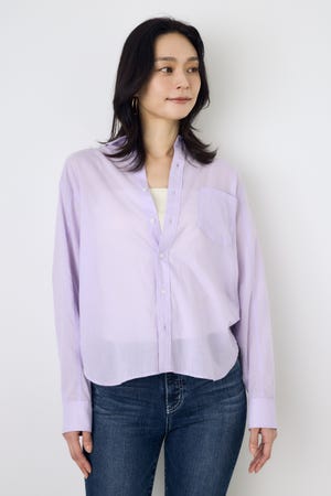 ベーシックコットンシアーシャツ